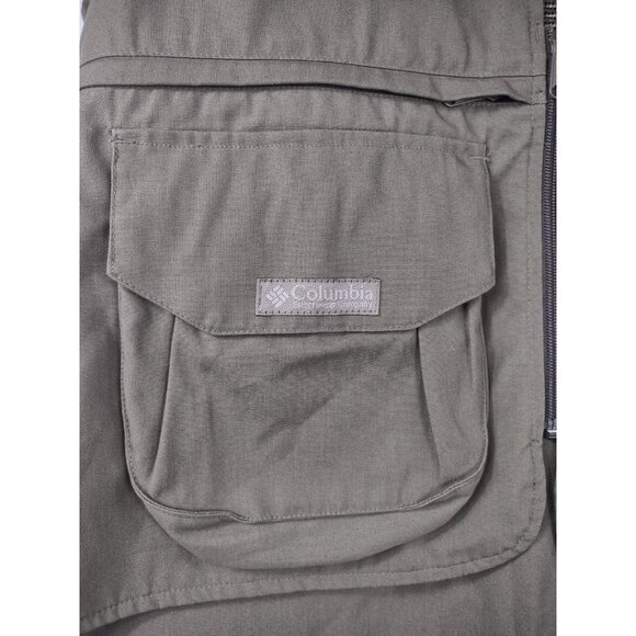 Vtg Columbia Sportswear Fishing Vest Sz Large Green Multi-Pocket Utility Outdoor - Picture 7 of 15